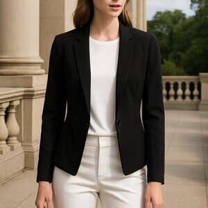 Elisabetta Franchi Black Cropped Blazer - Made in Italy - Size Small